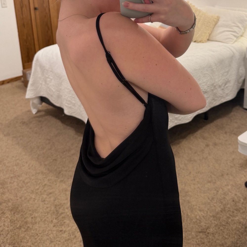 Lucy in the Sky Black Backless Dress